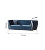 Ylva Boucle 3 Seater Sofa In Blue Colour