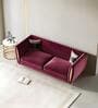 Ylva Boucle 3 Seater Sofa In Burgundy Colour