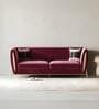 Ylva Boucle 3 Seater Sofa In Burgundy Colour