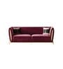 Ylva Boucle 3 Seater Sofa In Burgundy Colour