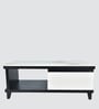 Ylva Marble Top Coffee Table In Blank & White Color