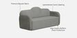 Yolanda  Boucle Fabric 3 Seater Sofa in  Grey Colour