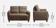 Yolo 2+1+1 Seater Sofa Set In Coco Brown Colour