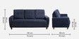 Yolo 3+1+1 Seater Sofa Set In Berry Blue Colour