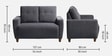 Yolo Fabric 2 Seater Sofa in Sesame Grey Colour