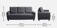 Yolo Fabric 3 Seater Sofa in Sesame Grey Colour