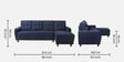 Yolo Fabric LHS Sectional Sofain Berry Blue Colour