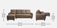 Yolo Fabric RHS Sectional Sofa in Coco Brown Colour