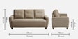 Yolo Fabric Sofa Set (3+2) in Coco Brown Colour