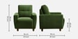 Yolo Fabric Sofa Set in Avocado Green Colour with (3+1+1) Combination