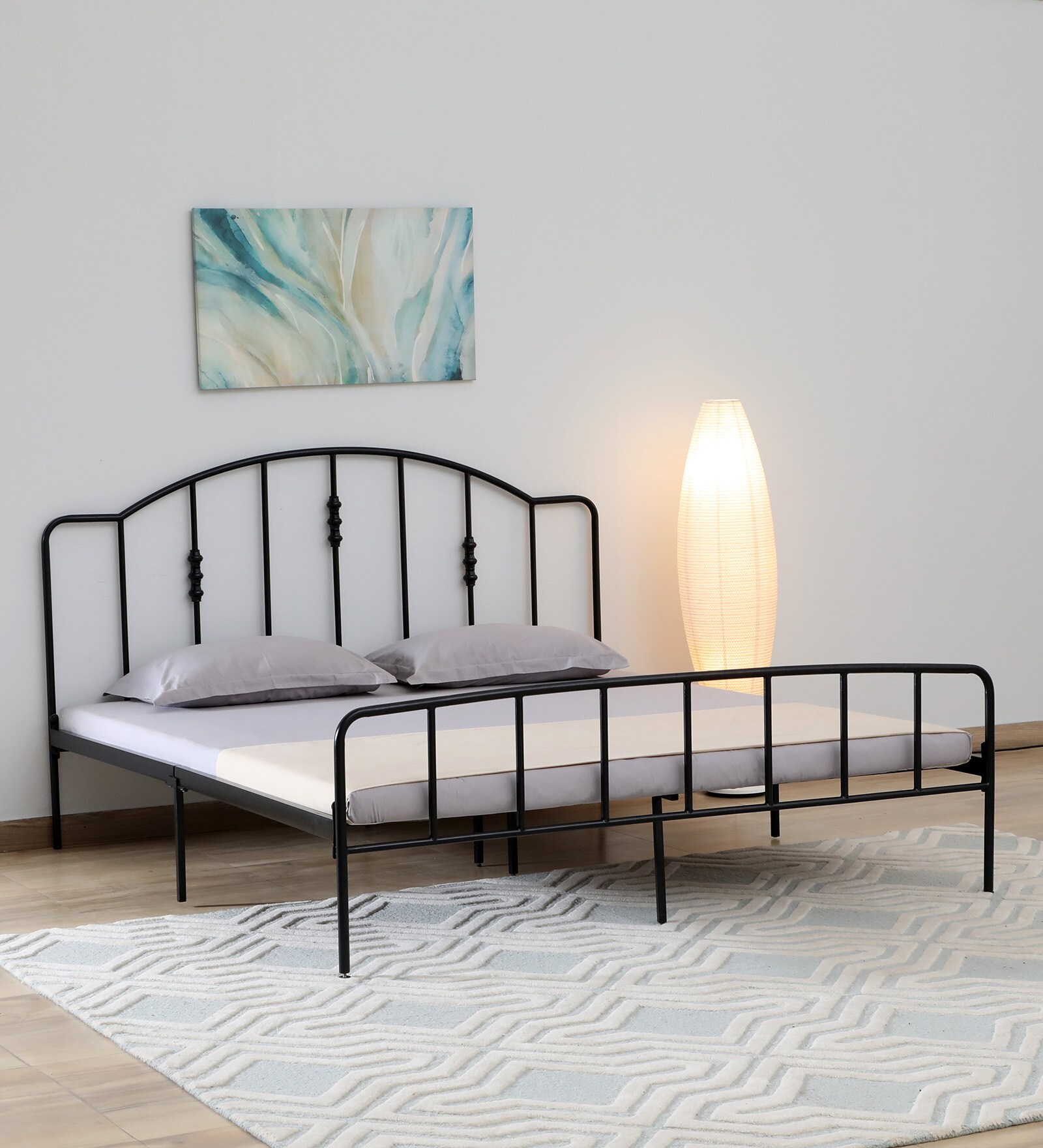 Buy Yocasta Metal King Size Bed in Black Colour at 4 OFF by Casacraft