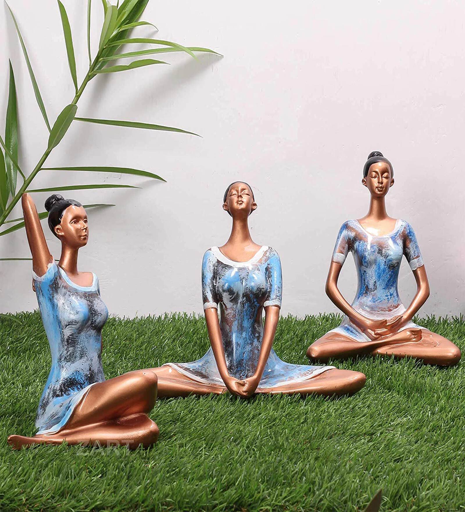 Buy Polyresin Yoga Posture Human Figurine Set of 3 at 55 OFF by Kunti