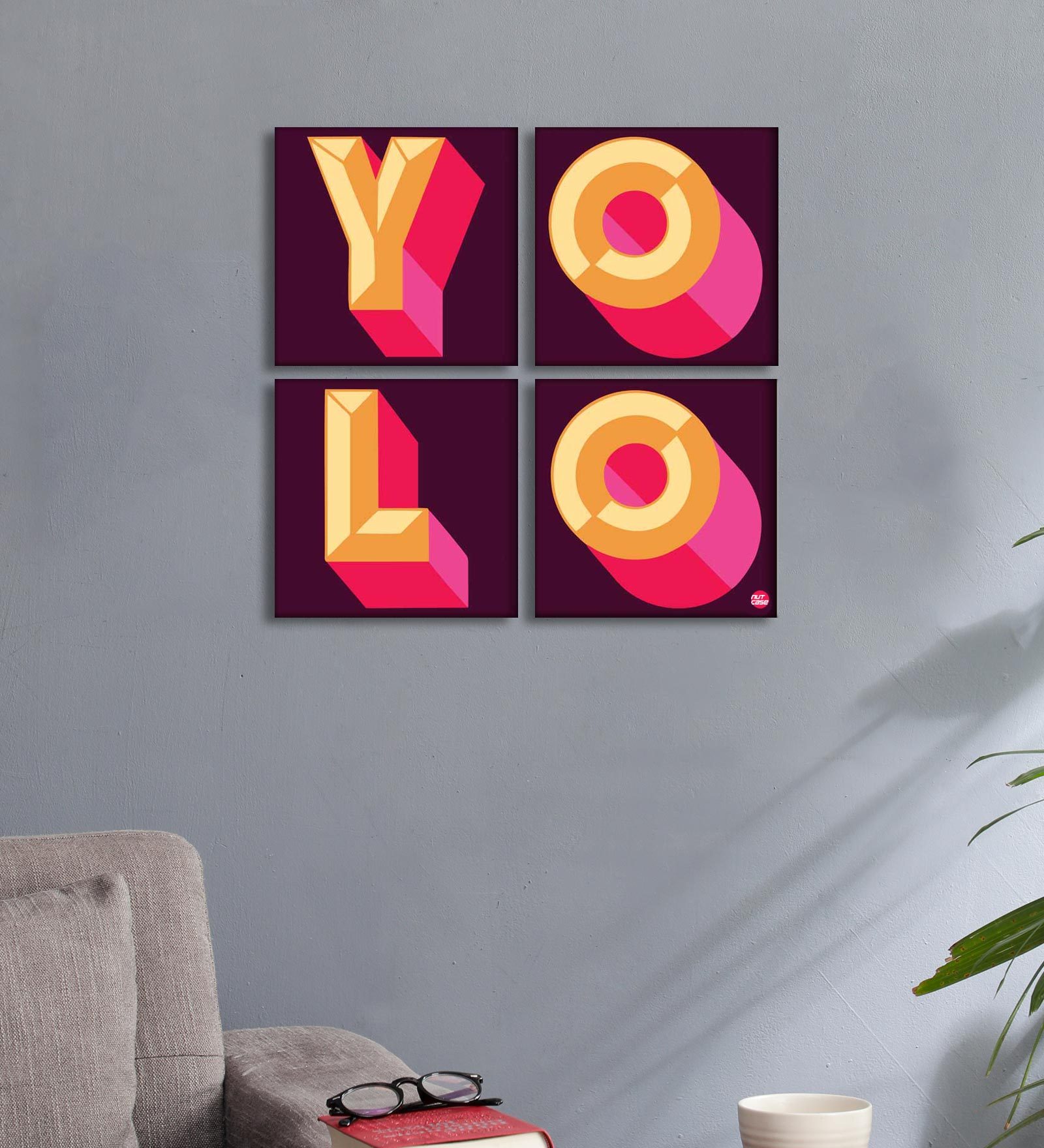 Buy YOLO Digital Painting Wall Art by Nutcase Online Wardrobes Bed