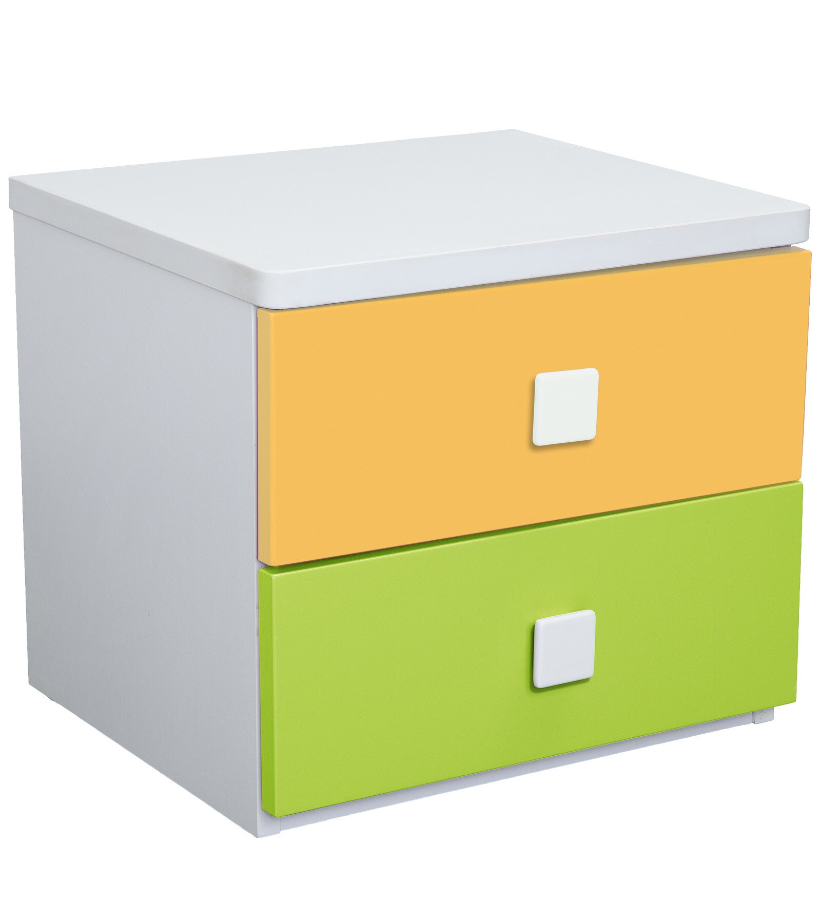 Buy Young America Bed Side Table in Yellow and Green Colour by Alex