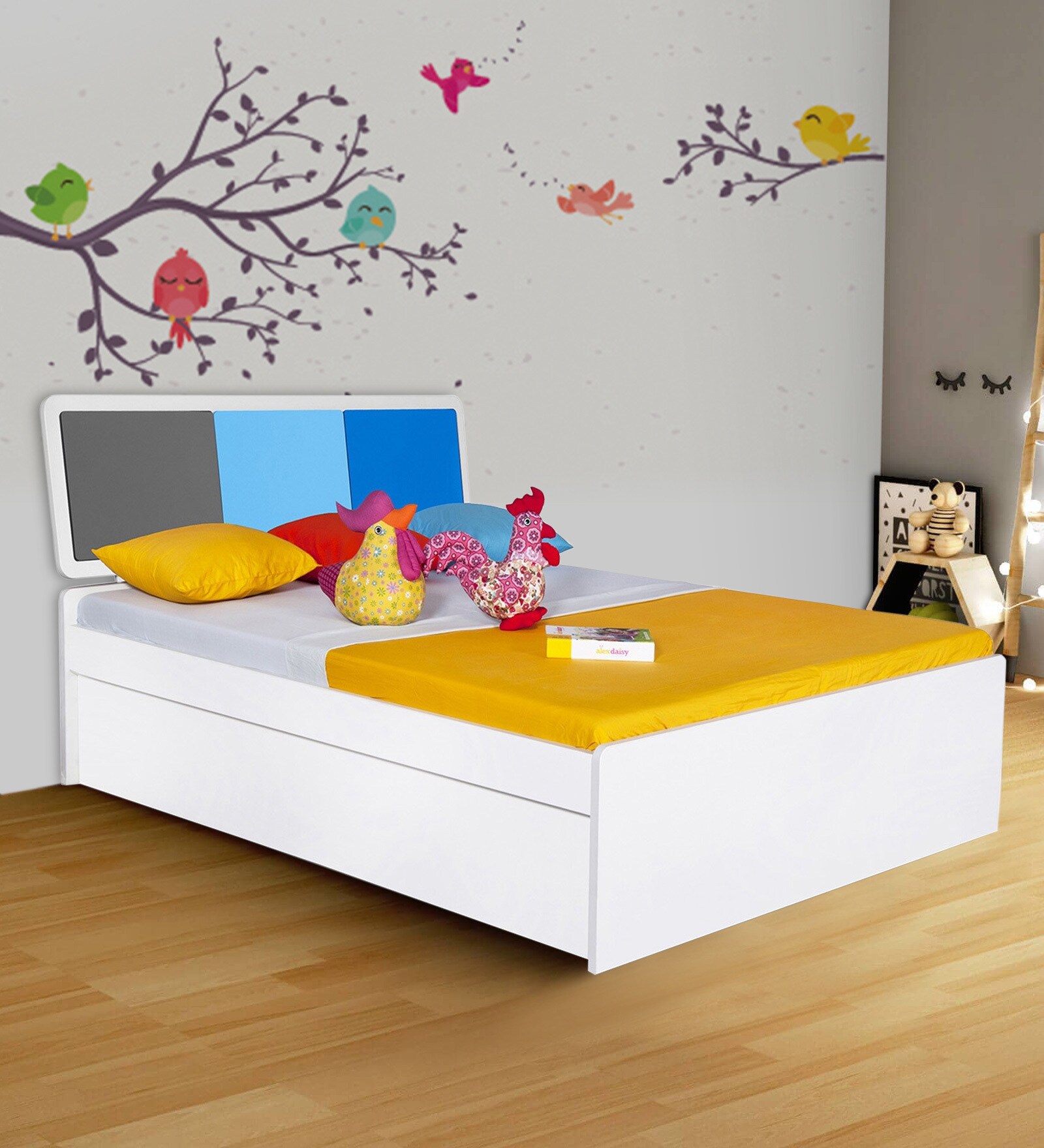 Young America Kids Single Bed with Storage in Multi Colour