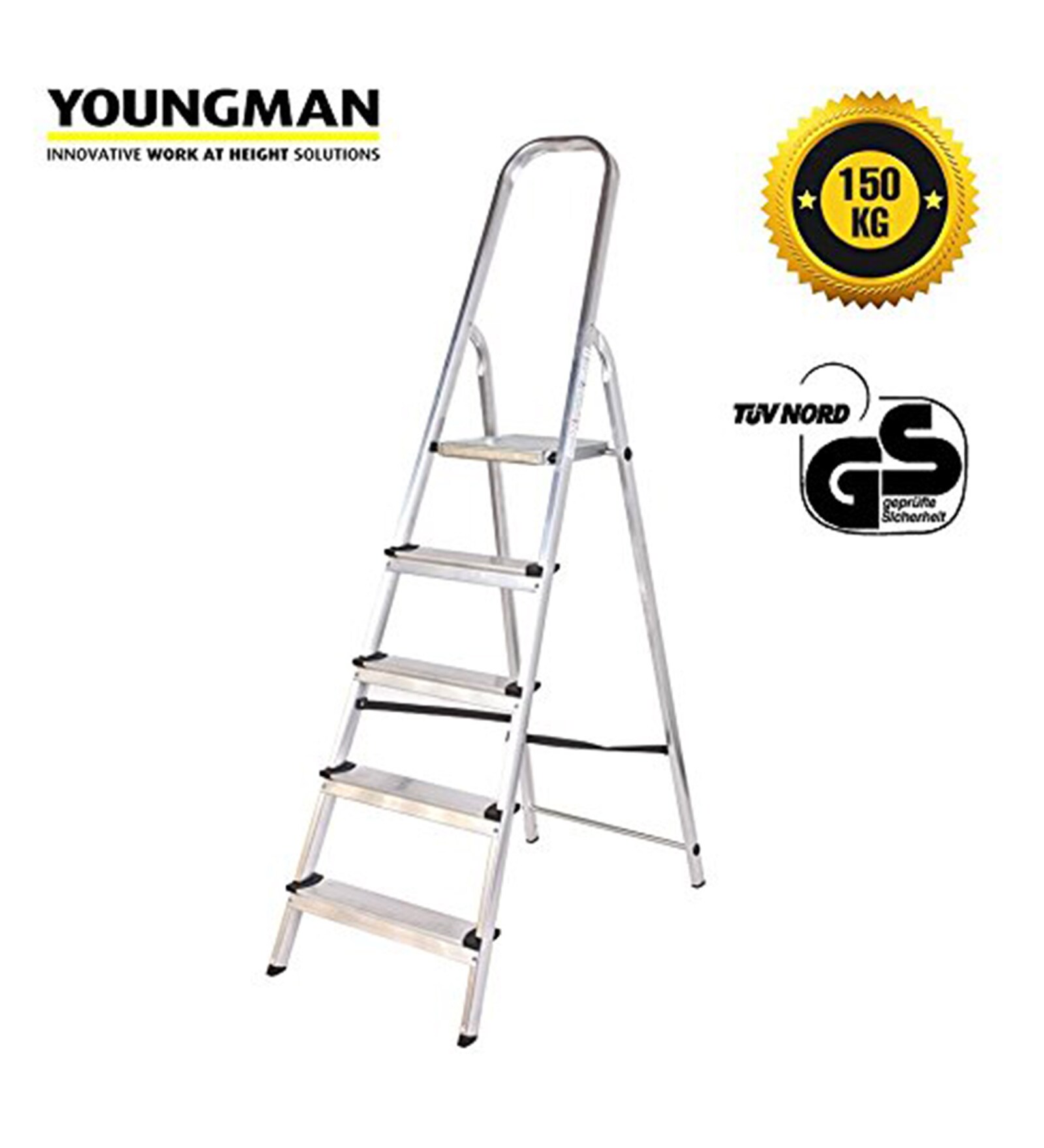 Buy Youngman Classic Aluminium 5 Steps 5.5 FT Ladder at 40 OFF by