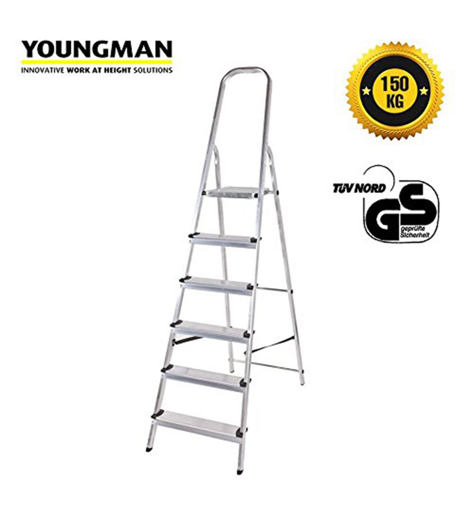 Youngman Classic Aluminium 6 Steps 2.9 FT Ladder