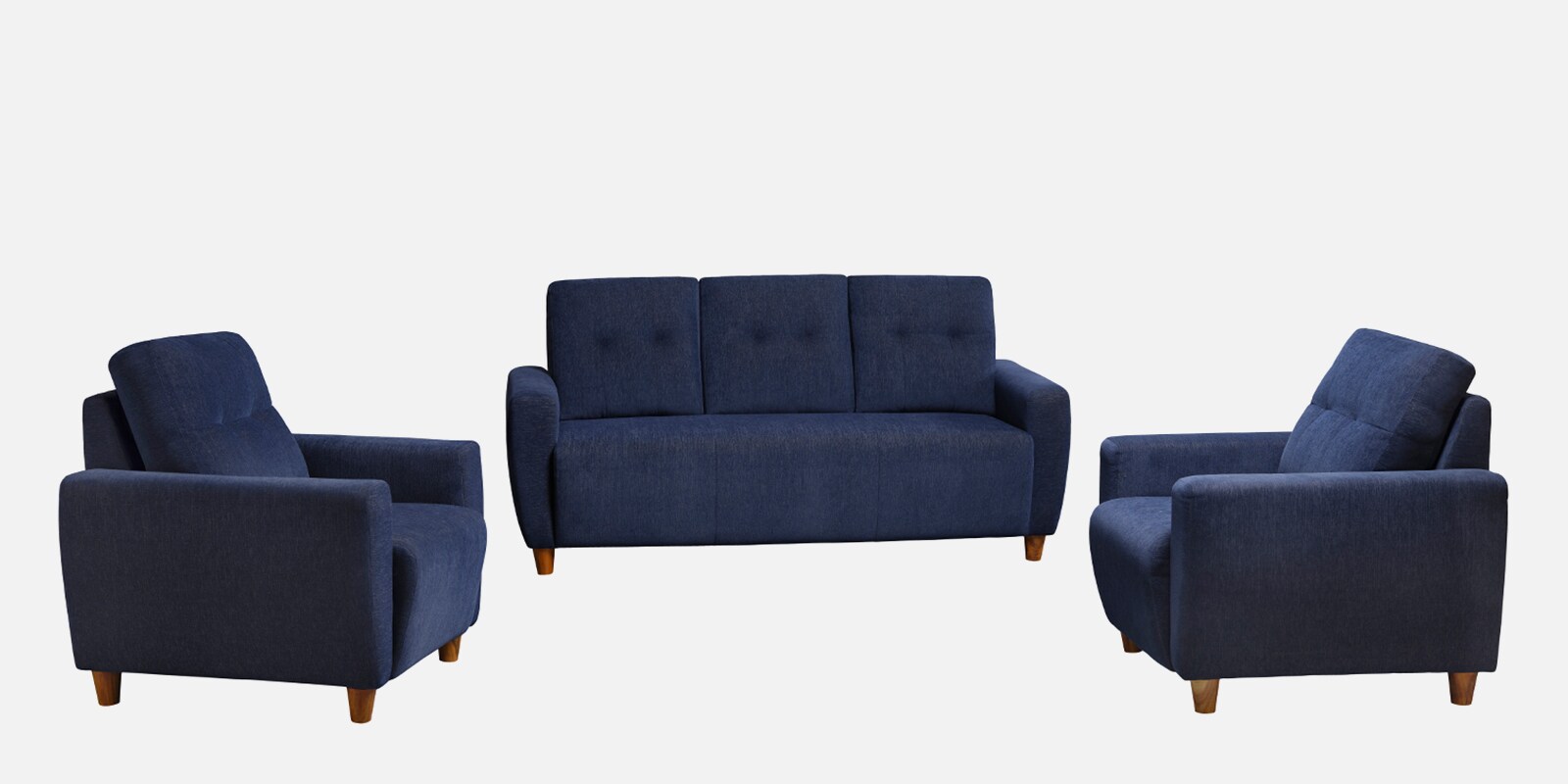 Yolo 3+1+1 Seater Sofa Set In Berry Blue Colour