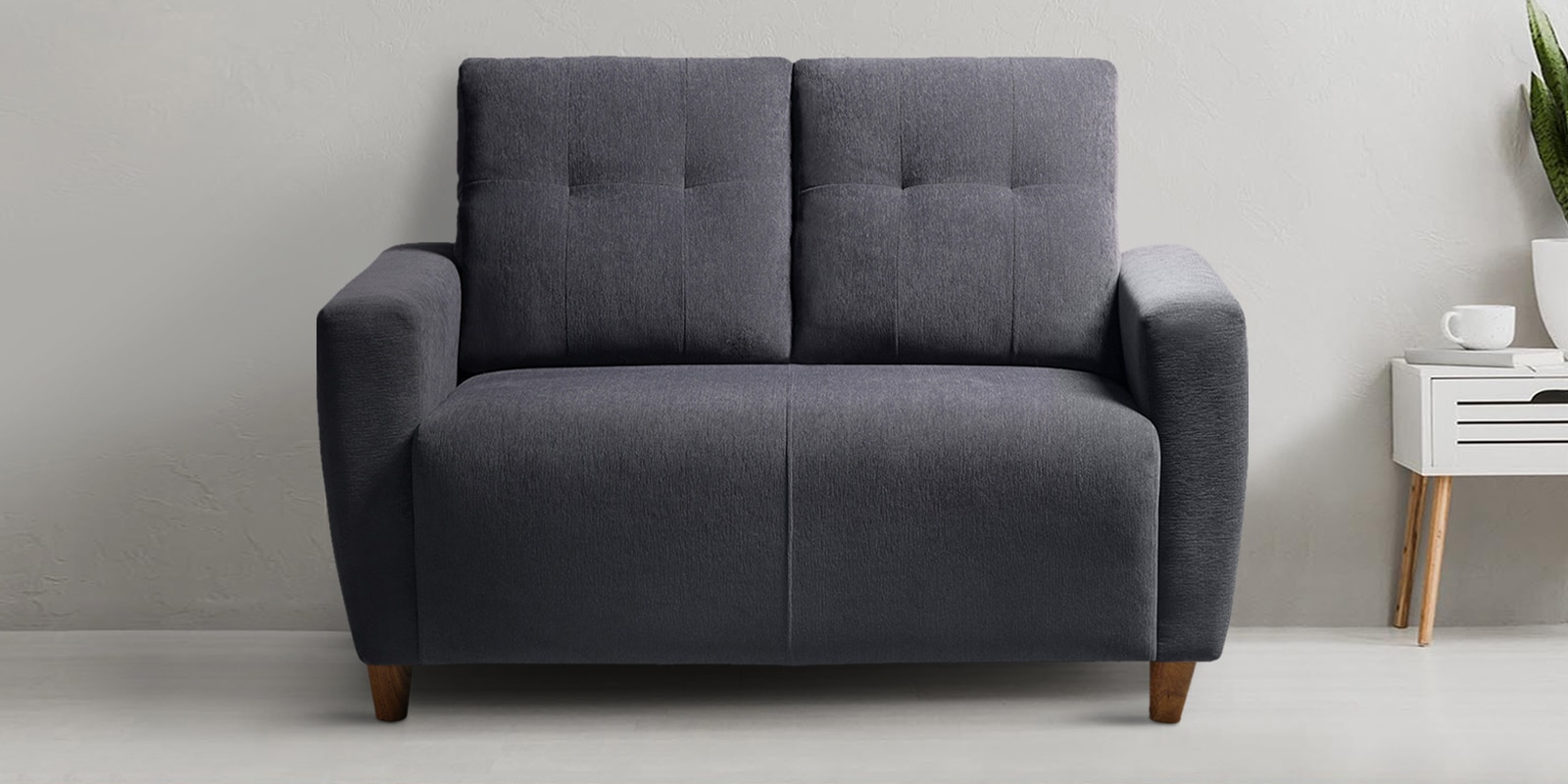 Yolo Fabric 2 Seater Sofa in Sesame Grey Colour Yolo Fabric 2 Seater Sofa in Sesame Grey Colour