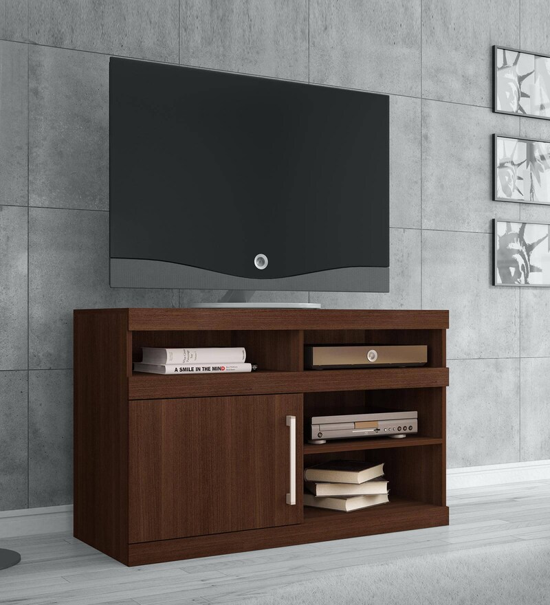 Buy Yojimbo TV Unit in Brown Finish Mintwud By Pepperfry Online