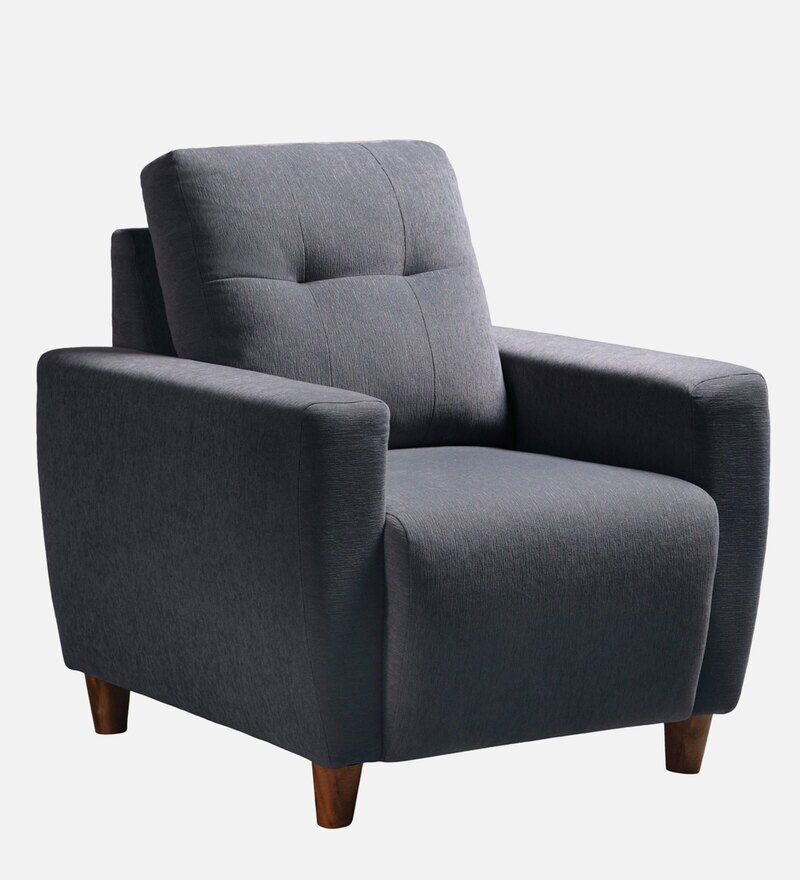 Buy Yolo Fabric 1 Seater Sofa in Sesame Grey Colour by Sleepyhead