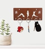 Yoga Brown Engineered Wood 7 Hooks Key Holder