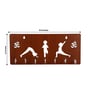 Yoga Brown Engineered Wood 7 Hooks Key Holder