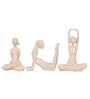 Yoga Brown Polyresin (Set of 3) Figurine