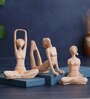 Yoga Brown Polyresin (Set of 3) Figurine