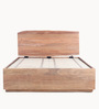 Yoho Queen Size Bed With Hydraulic Storage In Natural Finish