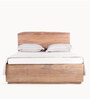 Yoho Queen Size Bed With Hydraulic Storage In Natural Finish