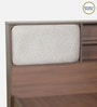 Yokohama King size Bed in Planked Walnut Finish with Hydraulic Storage & Upholstered Headboard Storage