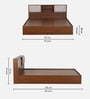 Yokohama King Size Bed In Planked Walnut Finish With Hydraulic Storage & Upholstered Headboard Storage Yokohama King Size Bed In Planked Walnut Finish With Hydraulic Storage & Upholstered Headboard Storage
