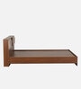 Yokohama King size Bed in Planked Walnut Finish with Upholstered Headboard Storage