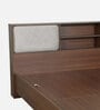 Yokohama King size Bed in Planked Walnut Finish with Upholstered Headboard Storage