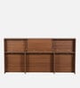 Yokohama Queen Size Bed In Planked Walnut Finish With Box Storage & Upholstered Headboard Storage