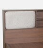 Yokohama Queen Size Bed In Planked Walnut Finish With Box Storage & Upholstered Headboard Storage