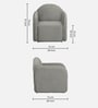 Yolanda Boucle Fabric 1 Seater Sofa in  Grey Colour