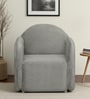 Yolanda Boucle Fabric 1 Seater Sofa in  Grey Colour