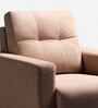 Yolo Fabric 1 Seater Sofa in Coco Brown Colour