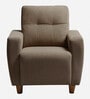 Yolo Fabric 1 Seater Sofa in Coco Brown Colour