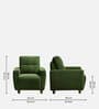 Yolo Fabric 1 Seater Sofa in Avocado Green Colour