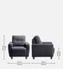 Yolo Fabric 1 Seater Sofa in Sesame Grey Colour