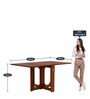 Yolvo 2 Seater Folding Dining Set in Teak Finish