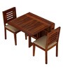 Yolvo 2 Seater Folding Dining Set in Teak Finish