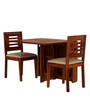Yolvo 2 Seater Folding Dining Set in Teak Finish