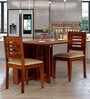 Yolvo 2 Seater Folding Dining Set in Teak Finish