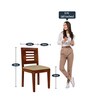 Yolvo 2 Seater Folding Dining Set in Teak Finish