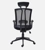 Yoshi Breathable Mesh Ergonomic Chair in Black Colour with Headrest