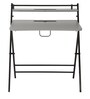 Yoshie Metal Foldable Study Table in Grey Finish